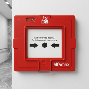 Punto de Llamada Manual Direccionable Alfamax I-1005, Botón Pulsador Reajustable, Certificado EN54-11, Seguridad Contra Incendios, Superficie NEMA 4X IP67 - Product Image 1