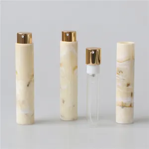 E-melhor mais recente mármore 10ml torcer perfume atomizador recarregável pequena garrafas de perfume