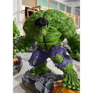 Figura de Personaje de Película en Resina, Estatua Pequeña de Fibra de Vidrio, Escultura de <span class=keywords><strong>Hulk</strong></span> Verde en Venta - Product Image 6
