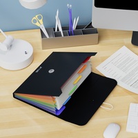 Pochette extensible à couverture rigide A3/A4 12/13/24/36/48 poches coloré PP