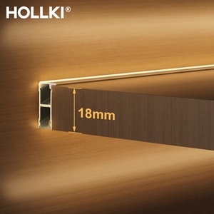 Siêu mỏng Nhôm dẫn đèn tủ nhựa bóng râm cao CRI 95 thiết kế hiện đại 19mm ban cảm biến chuyển động Dimmable cho nhà bếp sử dụng - Product Image 1