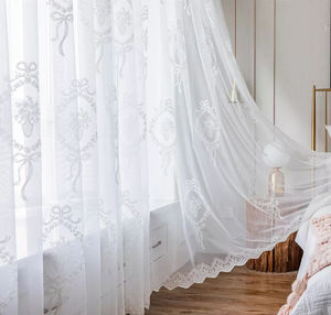 Stile europeo bianco ricamato schermo della finestra camera <span class=keywords><strong>da</strong></span> letto soggiorno studio master <span class=keywords><strong>principessa</strong></span> <span class=keywords><strong>tenda</strong></span> ricamata - Product Image 1