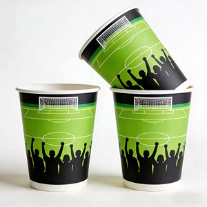 Gobelet en papier jetable personnalisé, écologique, avec logo imprimé, de qualité alimentaire, pour les plats à emporter, seau en papier, fête de football, café chaud - Product Image 3