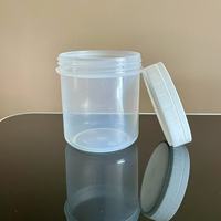 Petits pots en plastique semi-transparents et blancs de 150 ml avec couvercles verrouillables ou à vis, mini-pots de 150 ml pour épices ou sucre