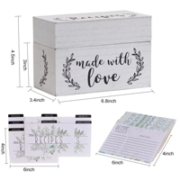 Carte de recette personnalisée 4x6 cartes de recette et coffret