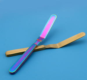 Espátula de <span class=keywords><strong>chef</strong></span> con revestimiento de titanio, raspador de chapado culinario, paleta de cocina de metal, <span class=keywords><strong>chef</strong></span> para gastronomía Molecular - Product Image 4