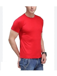 T-shirts unis pour hommes en tissu Lycra, doux, extensibles, confortables, basiques, décontractés, col rond, manches courtes, t-shirt uni pour tous les jours - Product Image 1