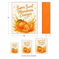 Op maat gemaakte bedrukte stevige geschenkverpakking voor zoet mandarijnensap, kunstzinnig design, premium fruitverpakking, groothandel