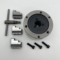 Chuck Manual Self Centering 3 Cakar Baja Presisi Tinggi K11-100 Pro Merek SANOU untuk Mesin Bubut Mini 100mm dengan Akurasi 0.03mm