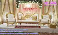 Ensemble de meubles de mariage de luxe style Maharaja, canapé portable en bois traité style bateau arabe de Londres, chaises à dossier haut, couleur personnalisable