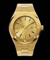 Nouvelle montre-bracelet de style PR pour hommes 42mm OEM personnaliser marque privée en acier inoxydable cadran coloré luxe argent montre pour hommes