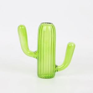 Tavolo <span class=keywords><strong>da</strong></span> matrimonio per famiglie con design di personalità creativa decorato con <span class=keywords><strong>vaso</strong></span> di vetro a forma di piccolo bocciolo a forma di <span class=keywords><strong>cactus</strong></span> verde - Product Image 4