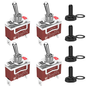 Interrupteur à bascule 30A 12V ON OFF avec cache-bottes, interrupteur électrique robuste SPST 2 broches, étanche - Product Image 1