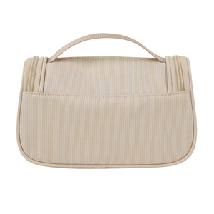 SENDA Customizable Simple Beige Nylon Stationery <b>Bag</b> with Smile Patch Zippered Pencil Case for <b>School</b> and Office Use - Product Image 3