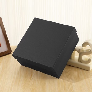 Caja de Regalo Cuadrada Grande de Papel Kraft Negro para Recuerdos de Boda, Dulces y Uso Comercial - Product Image 3