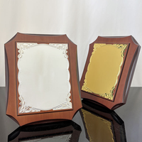 Plaque de certificat en bois de plaque en aluminium or et argent créatif