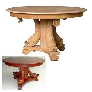 Ensemble de meubles en bois d'acajou non fini Table à manger basse et armoire de coffre pour salon pour un décor élégant - Product Image 2