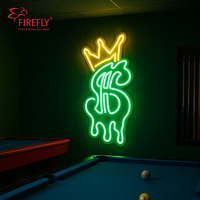 Personalizado USB Dimmable Dollar Money Sign Neon Sign Dollar Neon Sign para decoración de pared