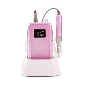 Taladro Eléctrico para Uñas con Logotipo Personalizado, Batería Recargable, Pantalla Pequeña, Sin Escobillas, 35000 RPM, con Base - Product Image 1