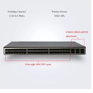 Huaw Chuyển Đổi S6730-H48X6C 48 10G Sfp +, 6 100GE QSfp28 CloudEngine S6730-H Loạt 10GE Thiết Bị Chuyển Mạch - Product Image 3