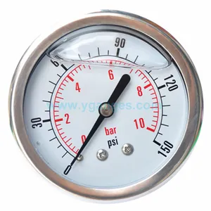 All Stainless Steel Oil Filled Hydraulic Pressure Gauge Analyzer