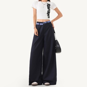 <span class=keywords><strong>Pantalon</strong></span> large <span class=keywords><strong>bleu</strong></span> <span class=keywords><strong>marine</strong></span> pour <span class=keywords><strong>femme</strong></span>, taille haute, double boutonnage, style baggy, streetwear Y2K, style coréen, <span class=keywords><strong>pantalon</strong></span> de travail pour <span class=keywords><strong>femme</strong></span> de bureau - Product Image 6