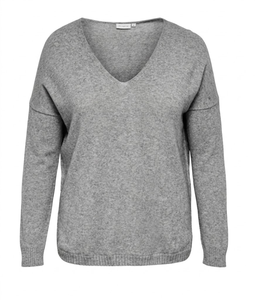Pull à col rond en tricot brossé épais surdimensionné pour femme, gris hiver - Product Image 2