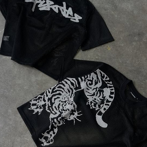 Drop Shoulder Custom Luxury Designer <strong>tiger</strong> Animal Graphic 3d Puff Print Oversized 100% Cotton <strong>Tshirt</strong> Cropped O Neck Boxy T-shirt - Product Image 4