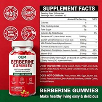Fabricant OEM – Gommes de berbérine 2000 mg avec cannelle de Ceylan et curcuma pour le soutien du métabolisme