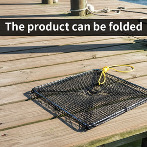 Filet de pêche pliable à ouverture supérieure pour crabes, poissons, écrevisses, piège à crabes à vendre, équipement de pêche pour homard, piège à crabes carré - Product Image 3