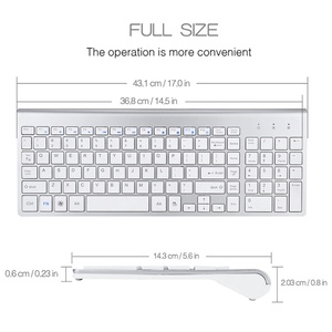 2,4G Kabellose Leise Tastatur und Maus Mini Multimedia Volltastatur-Maus-Kombi-Set für Notebook Laptop Desktop-PC - Product Image 3