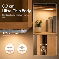 Lumière sous-armoire ultra-fine rechargeable à détecteur de mouvement, USB-C, magnétique, LED, télécommande, 3 couleurs, intensité variable, CRI 95 élevé, interrupteur automatique