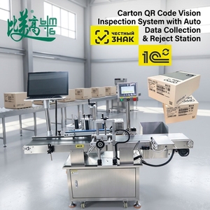 Système d'inspection visuelle des codes QR sur carton avec étiquetage automatique, collecte de données et station de rejet pour ligne de production - Product Image 1