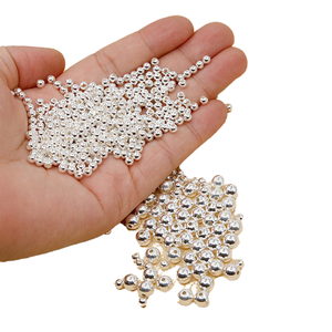 Perles entretoises personnalisées en argent sterling 925 plaqué or 18 carats en forme de fleur, 2 mm, 3 mm, 4 mm, 5 mm pour la fabrication de bijoux - Product Image 1