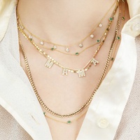 Collier avec la lettre MAMA en or véritable plaqué 18 carats, design de bijoux pour la fête des mères Milskye