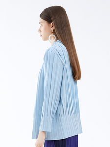 Chaqueta de cuello alto coreana con hebilla fina para <span class=keywords><strong>mujer</strong></span>, cortavientos versátil a la <span class=keywords><strong>moda</strong></span>, cárdigan plisado, primavera, otoño e <span class=keywords><strong>invierno</strong></span>, <span class=keywords><strong>2023</strong></span> - Product Image 6