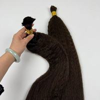 Pephair Cheveux Humains Vietnamiens Remy Teints Yaki Brun Foncé en Vrac Prix Usine Extensions Naturelles Kinky Straight