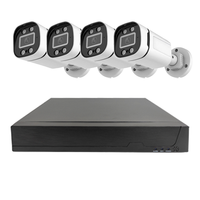 Système de caméra de sécurité extérieure 4CH 1080/4K AHD avec vision nocturne, anti-vandalisme, H.265, garantie de 3 ans, kit DVR avec stockage dans le cloud