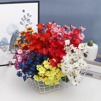 Bestseller 2023 8 Farben Lange Handgefertigte Seiden-Pfirsichblüten Kunstblumenzweig für Hochzeit, Abschlussfeier, Valentinstag