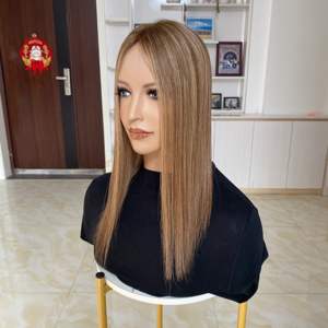 Prêt à expédier : Topper en dentelle balayage 12-14 pouces, cheveux Remy européens, aspect naturel, raie centrale libre, pour femmes souffrant d'une légère perte de cheveux - Product Image 4