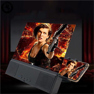 Amplificador de Pantalla 3D de 12 Pulgadas, 3X, para Video, Móvil, <span class=keywords><strong>TV</strong></span>, Teléfono, con Altavoz Pequeño, Negro, Moderno - Product Image 4