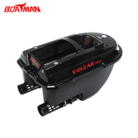 Bateau télécommandé Boatman Vulcan Mini PRO pour lancer d'appâts, autonomie longue durée 3H, fonctionnement haute vitesse, portée RC 500M, étanche IPX7, sonar intelligent multifonction, GPS