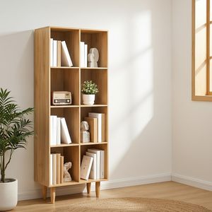 Étagère à livres à 4 niveaux, étagère murale d'angle en bois, bibliothèque de présentation, étagères à livres, support de <span class=keywords><strong>rangement</strong></span> pour <span class=keywords><strong>CD</strong></span>/<span class=keywords><strong>DVD</strong></span>, salon, chambre à coucher - Product Image 1