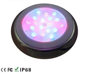 Lampe LED pour piscine IP68 RGB, télécommande, lampe sous-marine, corps en plastique, 18W AC 85-265V, éclairage portable pour piscine - Product Image 1