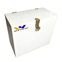 Acryl-Abstimmung sbox mit Schloss Transparente Wahlurne für Wahl veranstaltungen Sichere Lotterie-Spenden box 6-seitige klare Sicht