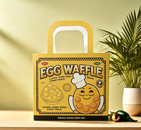 Boîte en carton blanc pour gaufres aux œufs, sac en papier à emporter, impression personnalisée, sac d'emballage alimentaire de qualité alimentaire pour collations