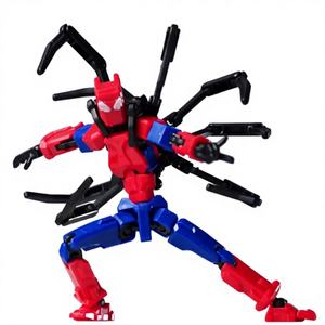 Jouet <span class=keywords><strong>Spider</strong></span>-<span class=keywords><strong>Man</strong></span> rouge et bleu, <span class=keywords><strong>robot</strong></span> articulé imprimé en 3D avec plusieurs formes et capacités <span class=keywords><strong>de</strong></span> transformation - Product Image 1