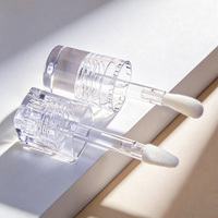 Tube de brillant à lèvres mini PETG de haute qualité 5ml 6ml, contenant de luxe pour huile et lotion à lèvres, emballage cosmétique avec grande brosse, couleur personnalisée