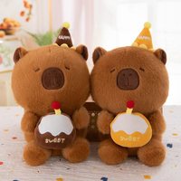 Peluche Ours Kawaii Adorable 20-25cm en Tissu Ultra Doux Anti-Stress, Poupée à Lancer pour Anniversaire d'Enfants et Mariage, Tous Âges