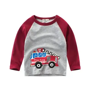 Эко-текстиль, индивидуальный принт, детская одежда из органического хлопка, футболка с длинным рукавом для мальчика
